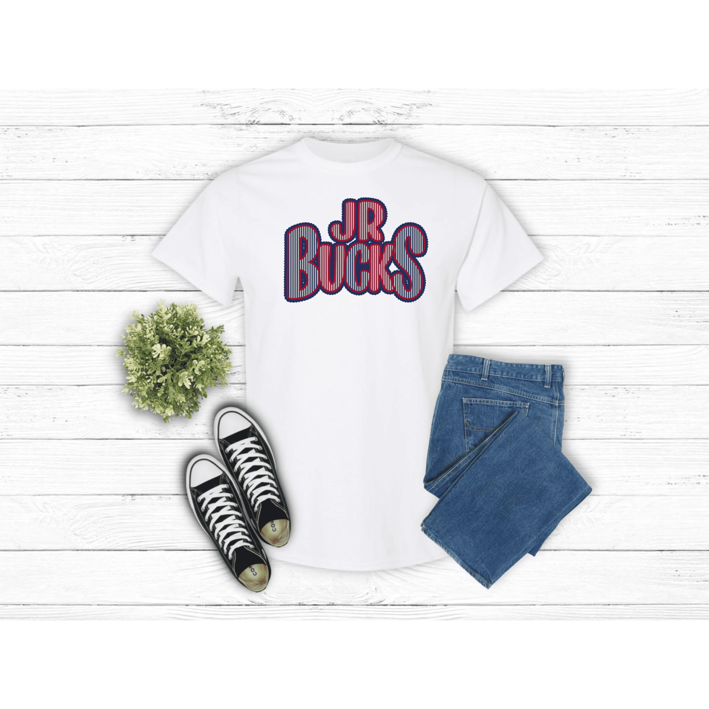 Adult Jr Bucks Stripes - T-Shirt