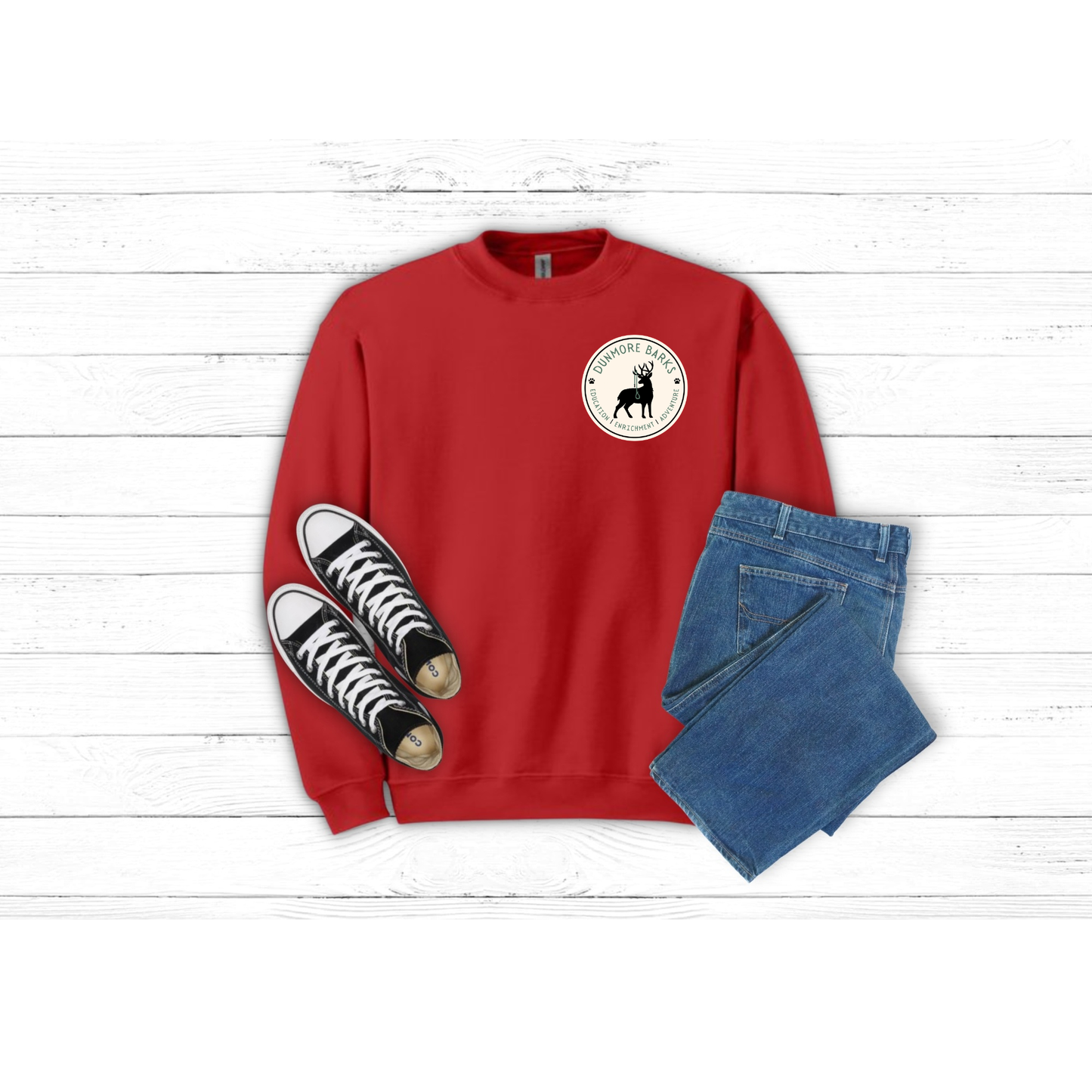 Dunmore Barks Round Logo - Crewneck