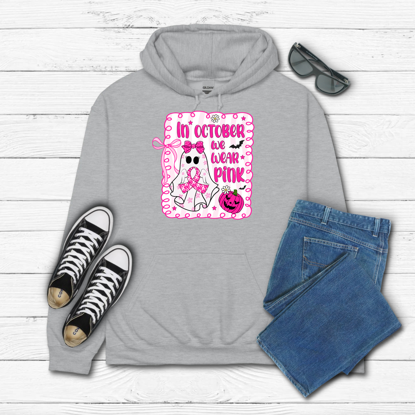 Cancer Ghost Wear Pink - Hoodie