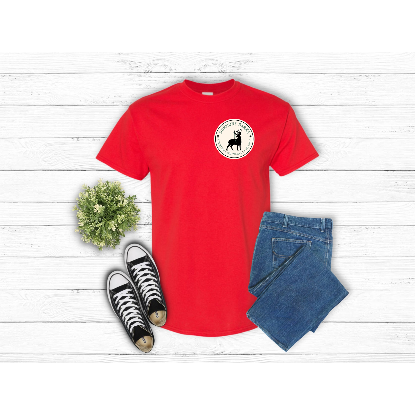 Dunmore Barks Round Logo - T-Shirt