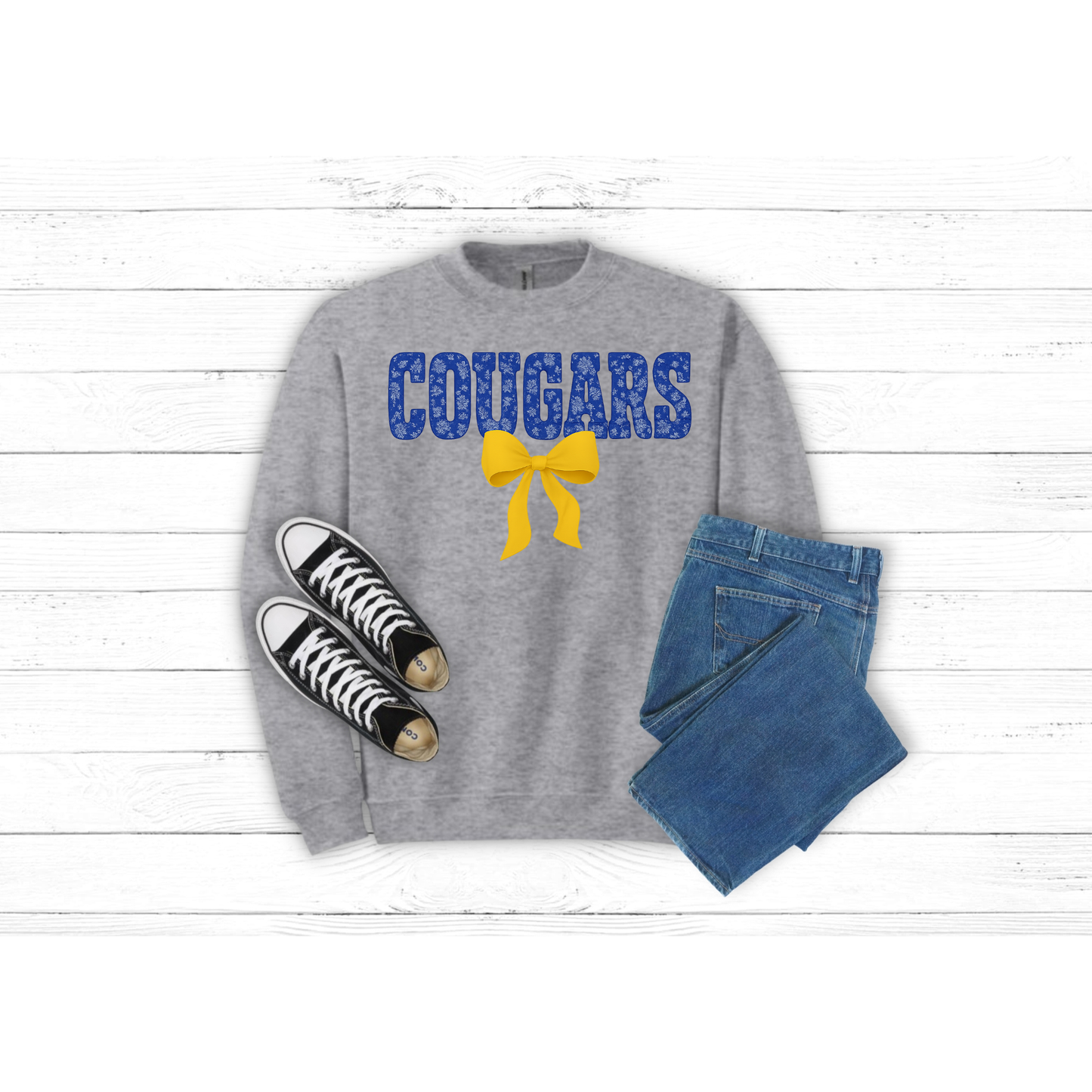 Floral COUGARS - Crewneck