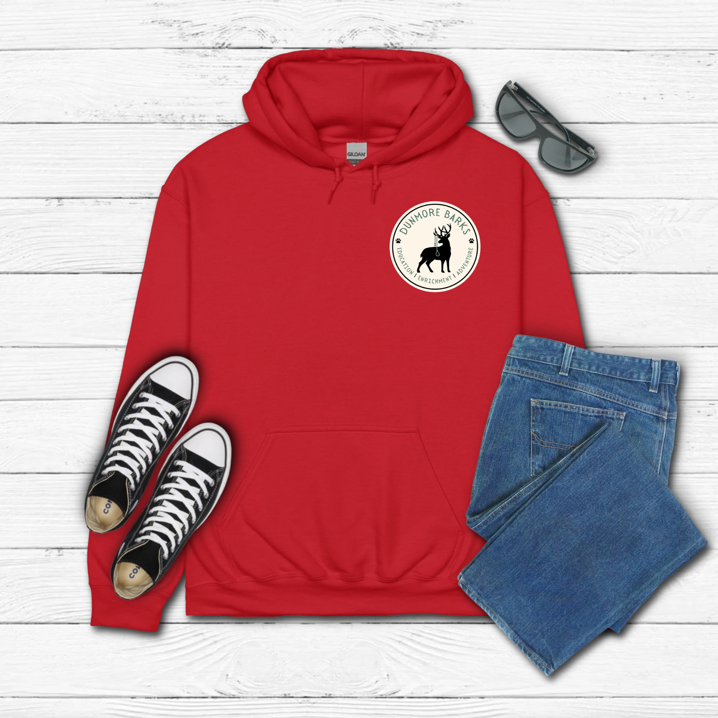 Dunmore Barks Round Logo - Hoodie