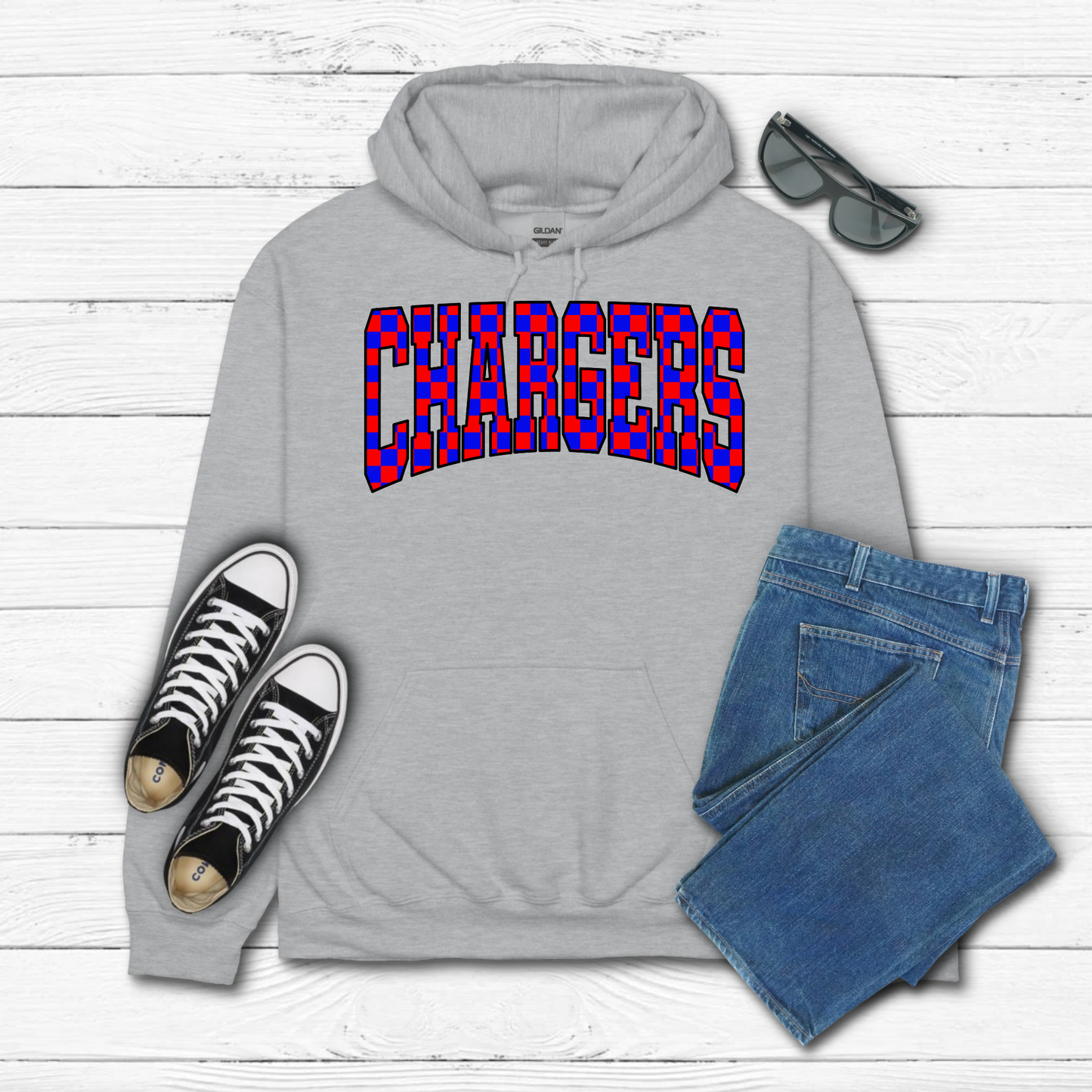 Checkered CHARGERS - Hoodie