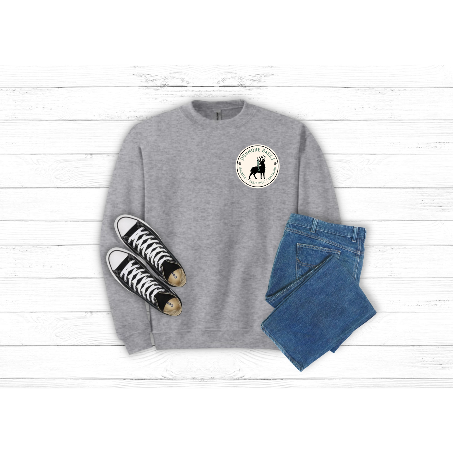 Dunmore Barks Round Logo - Crewneck