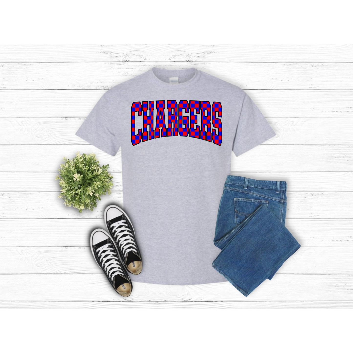 Checkered CHARGERS - T-Shirt