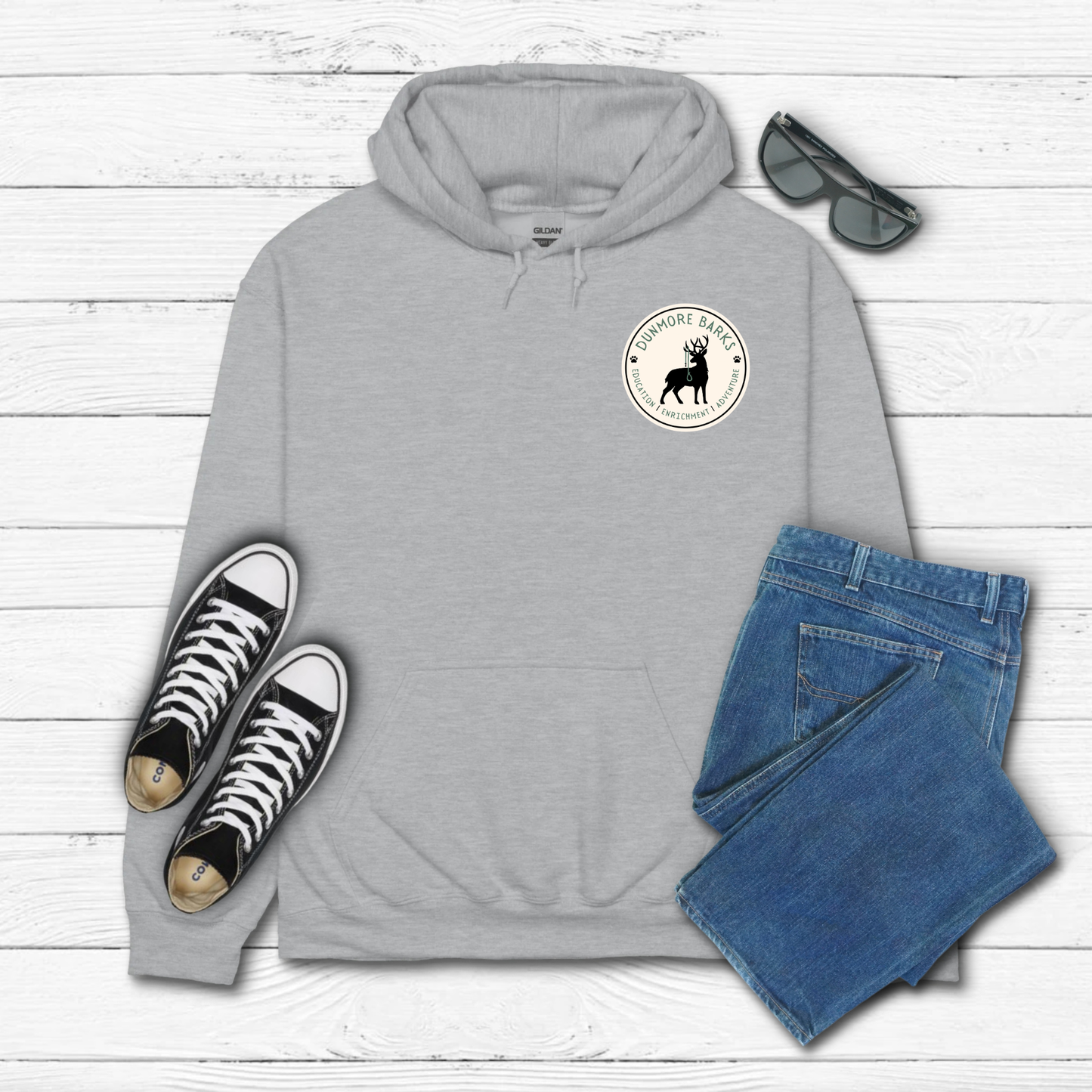 Dunmore Barks Round Logo - Hoodie