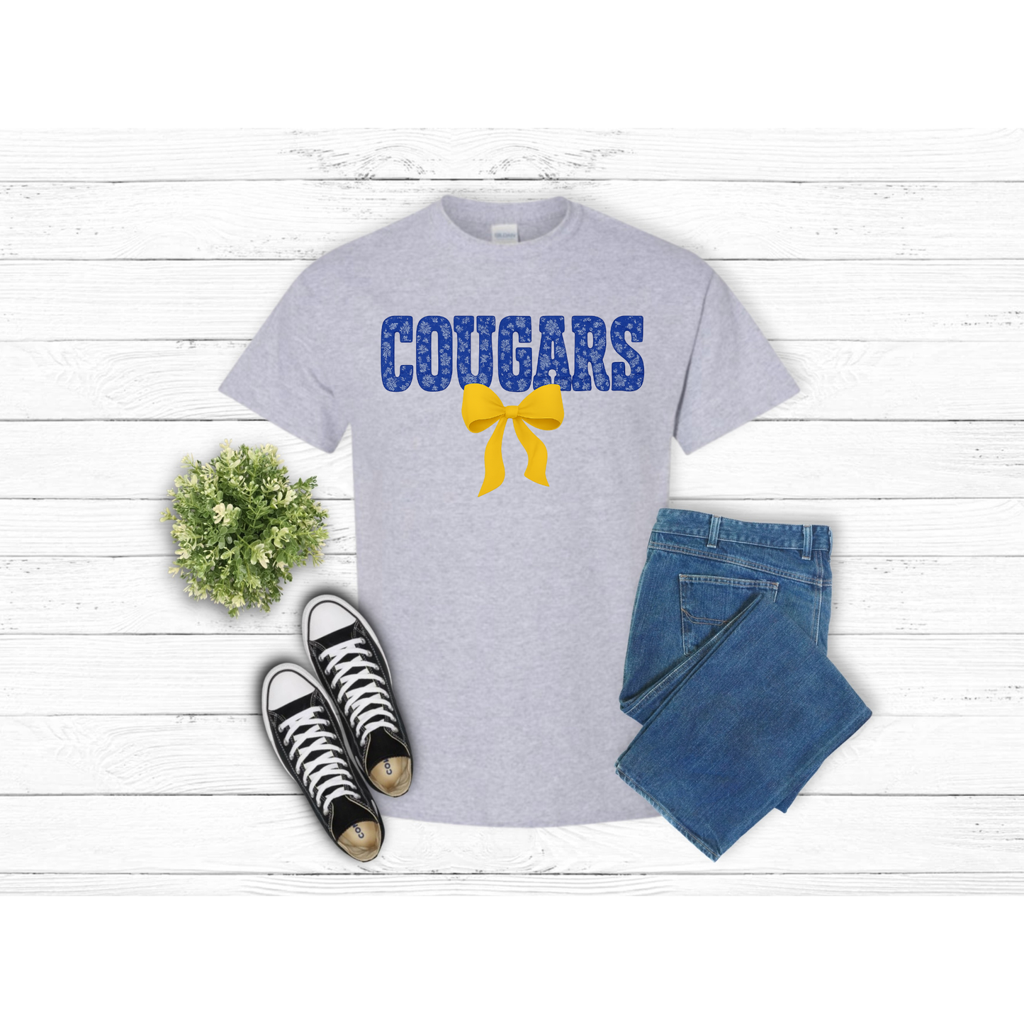 Adult Floral COUGARS - T-Shirt