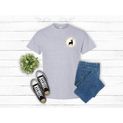 Adult Dunmore Barks Round Logo - T-Shirt