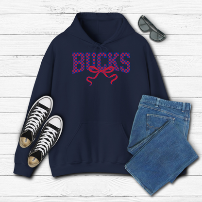Adult Checkered BUCKS with bow - Hoodie