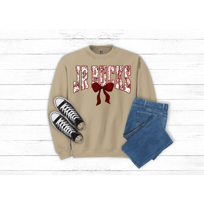 Adult Jr Bucks Floral Maroon - Crewneck