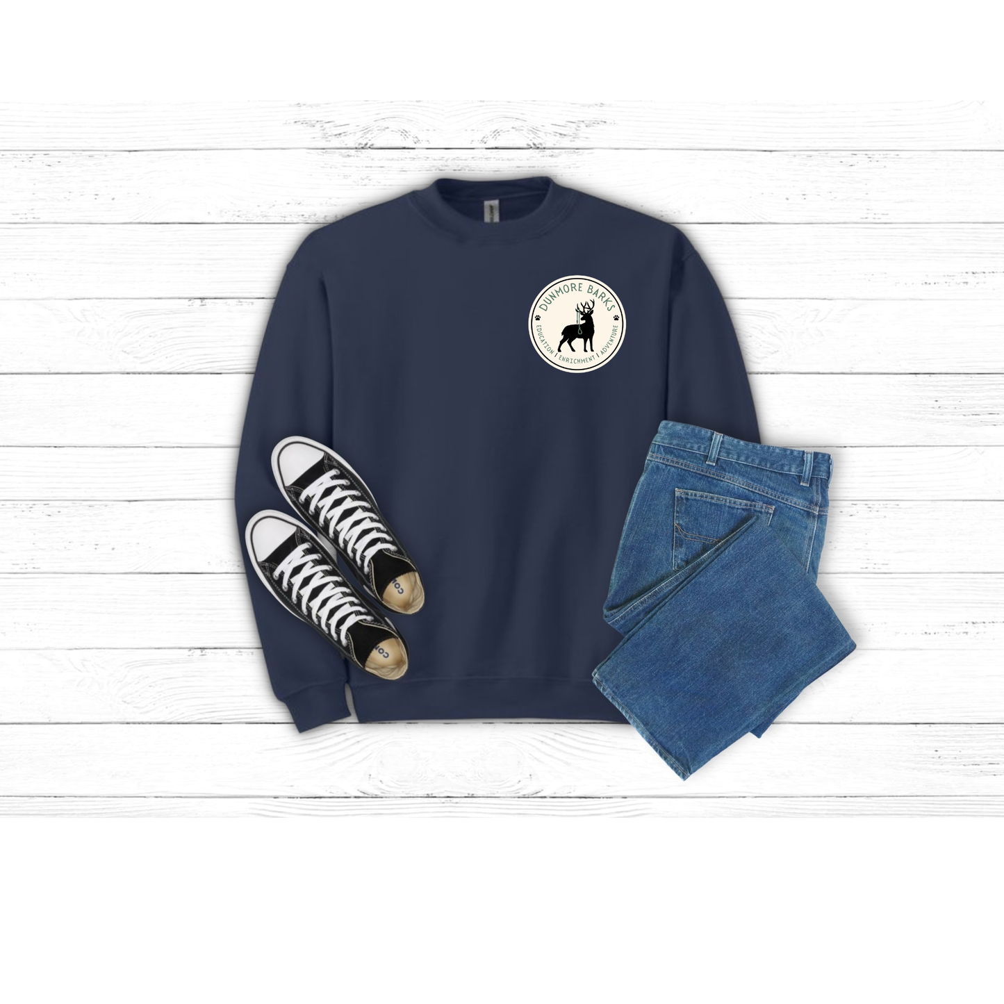 Dunmore Barks Round Logo - Crewneck