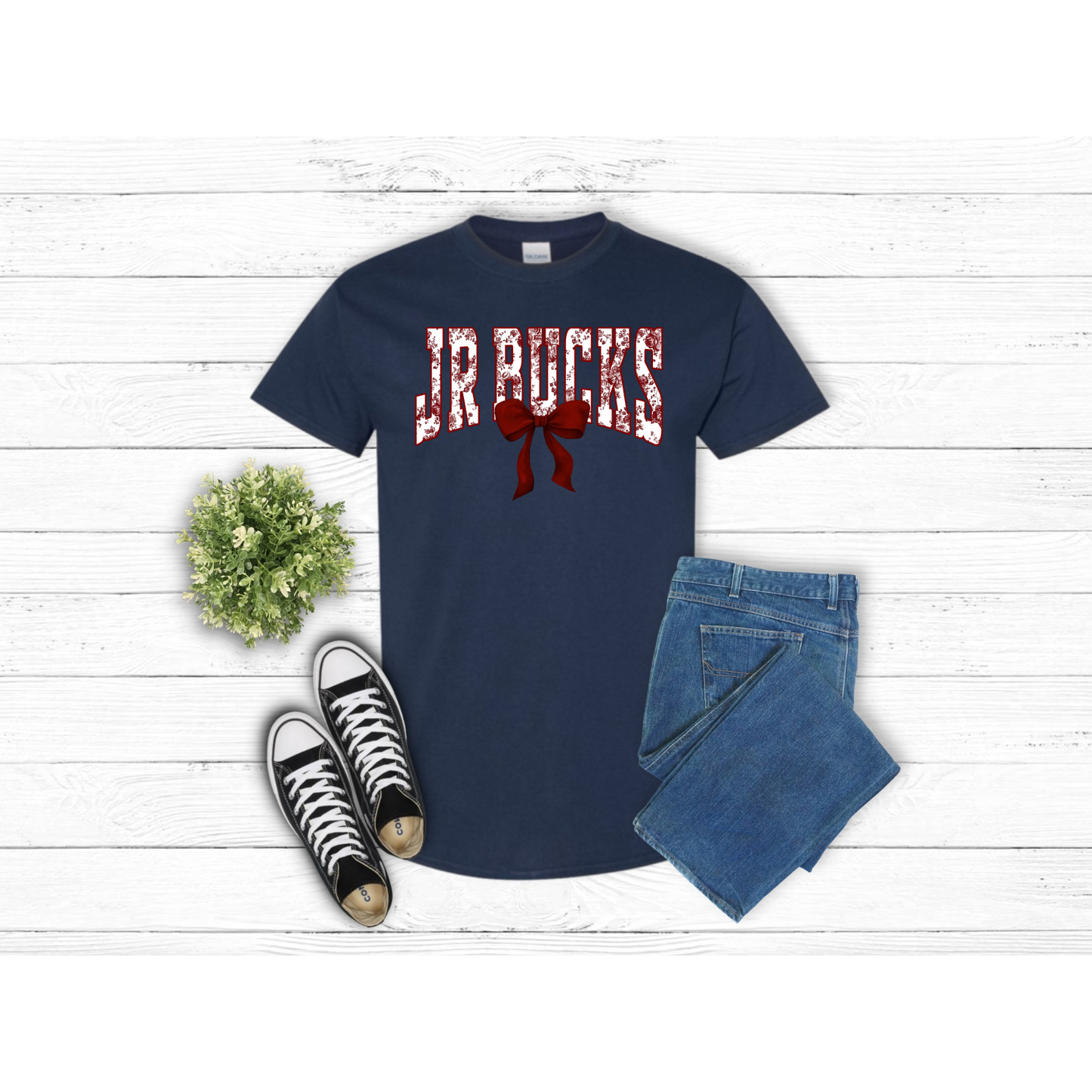 Jr Bucks Floral Maroon - T-Shirt