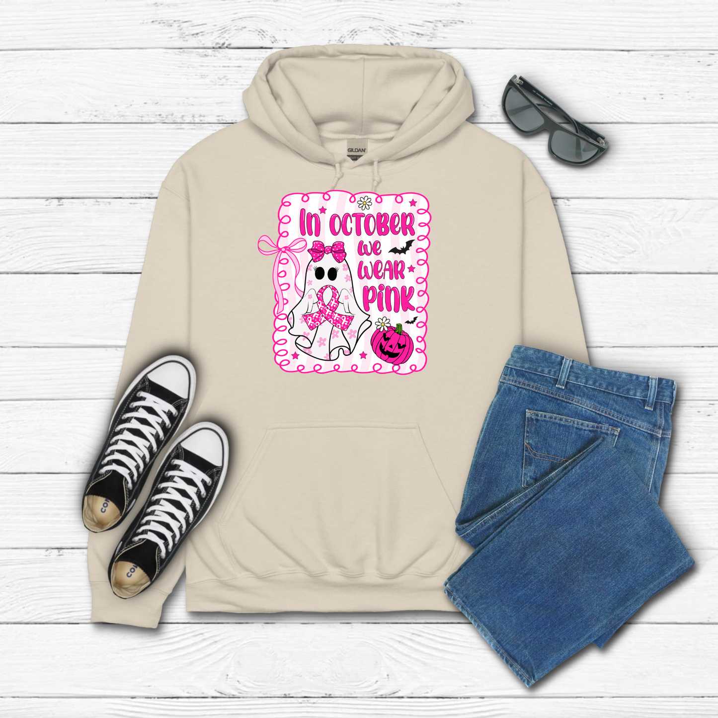 Cancer Ghost Wear Pink - Hoodie