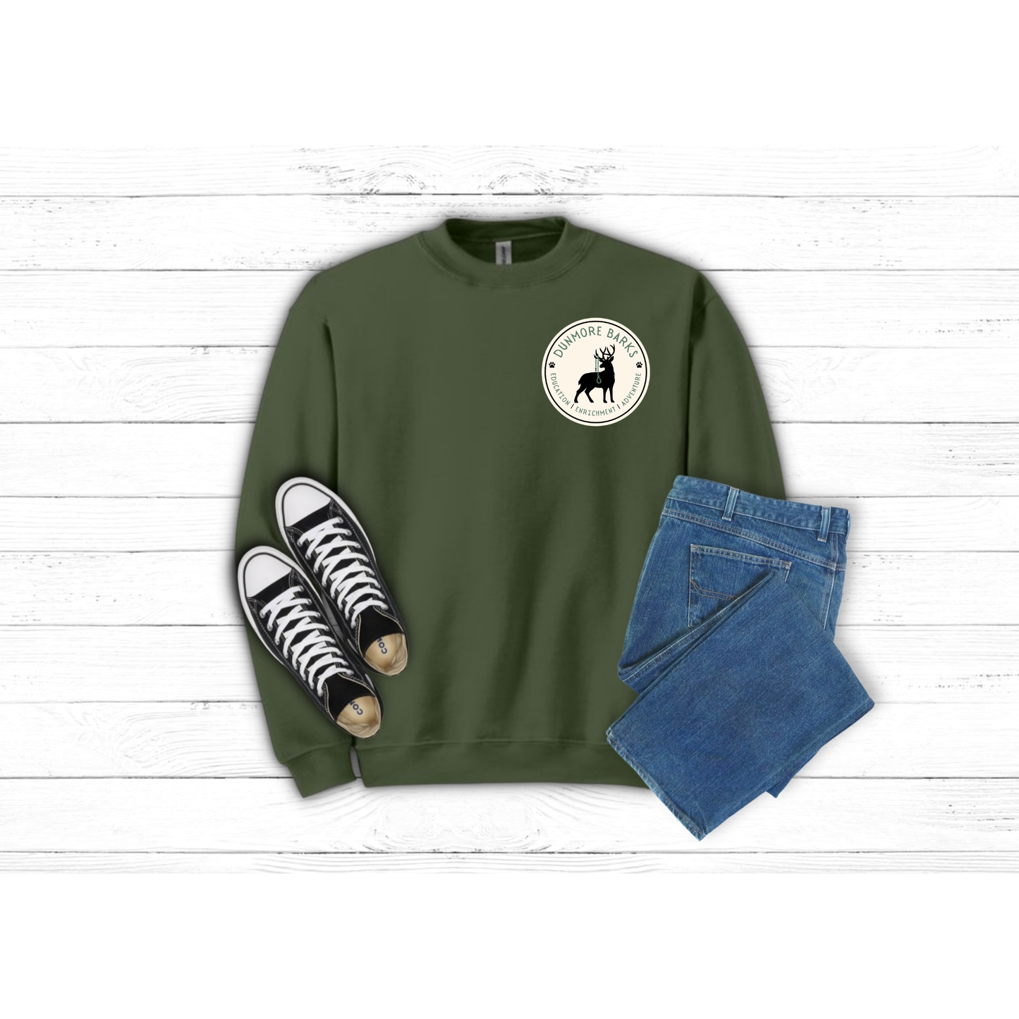 Dunmore Barks Round Logo - Crewneck