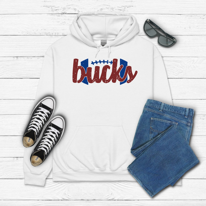 Adult Football w BUCKS inside - Hoodie