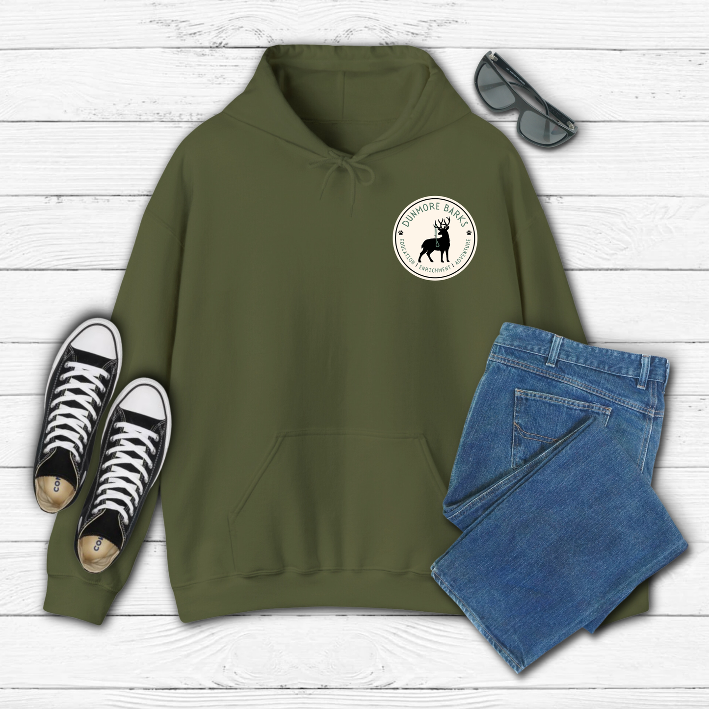 Dunmore Barks Round Logo - Hoodie