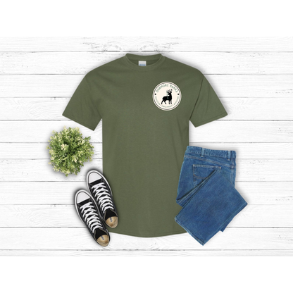Adult Dunmore Barks Round Logo - T-Shirt