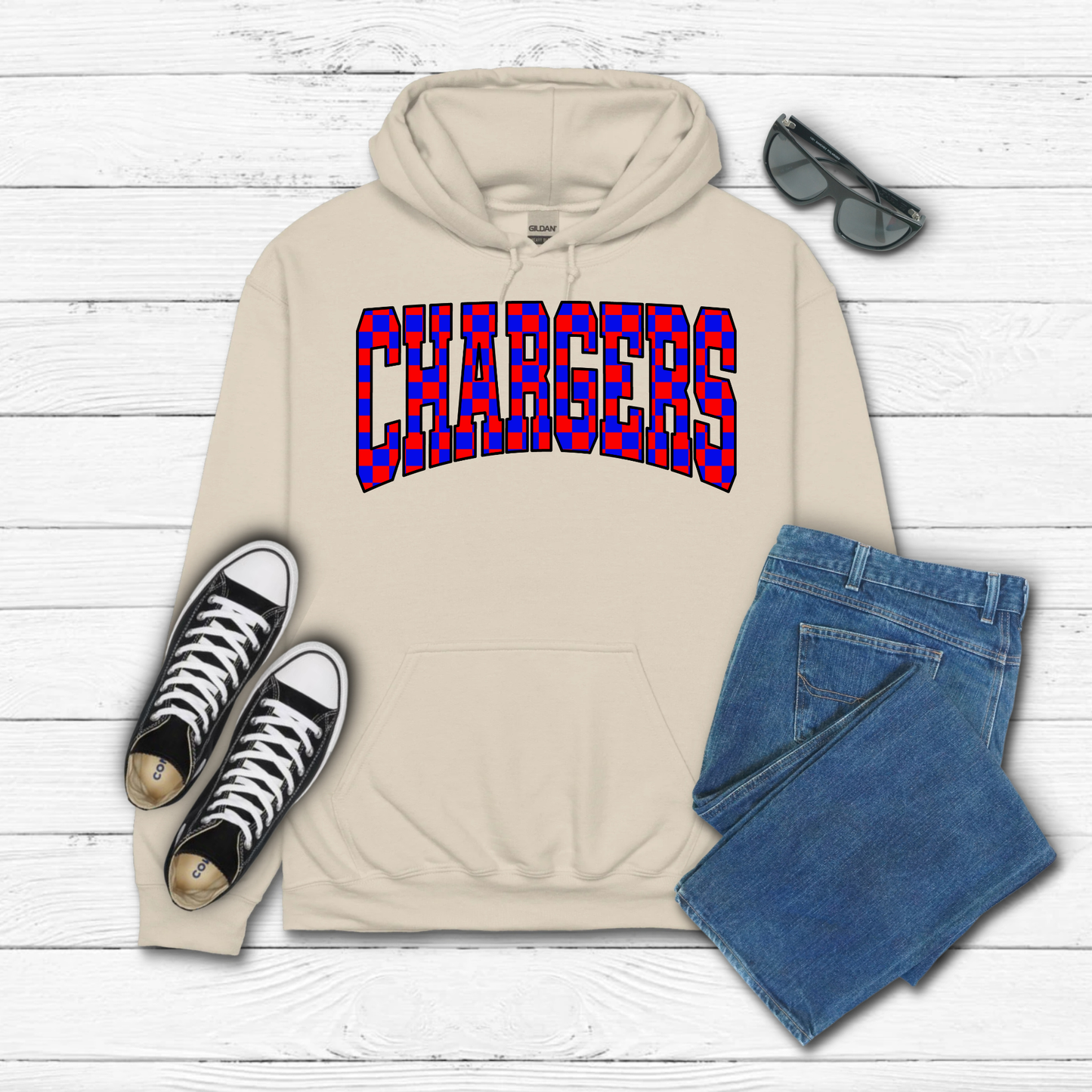 Checkered CHARGERS - Hoodie