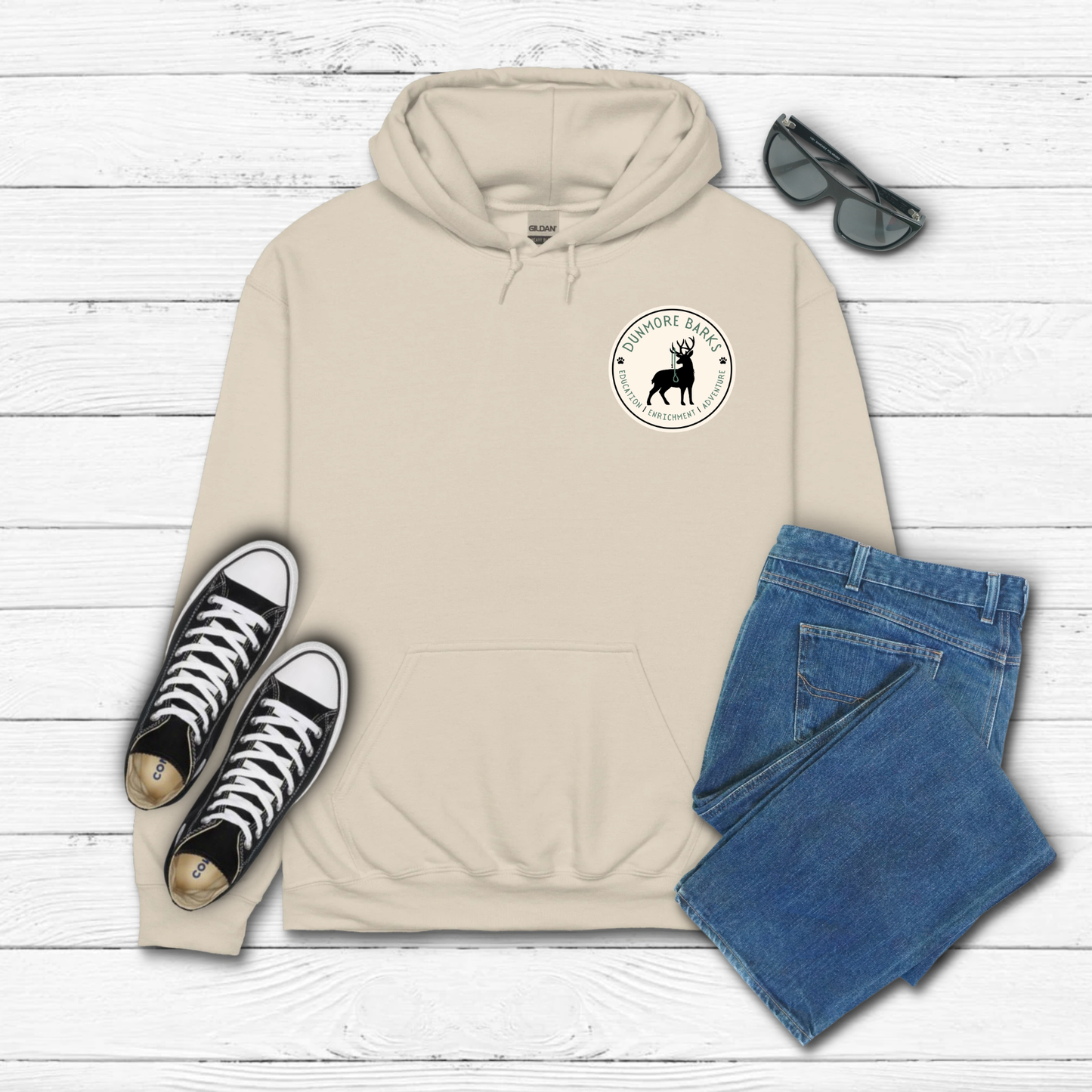 Dunmore Barks Round Logo - Hoodie