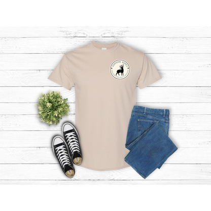 Adult Dunmore Barks Round Logo - T-Shirt