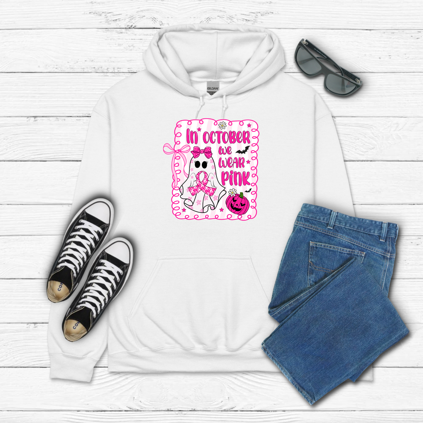 Cancer Ghost Wear Pink - Hoodie