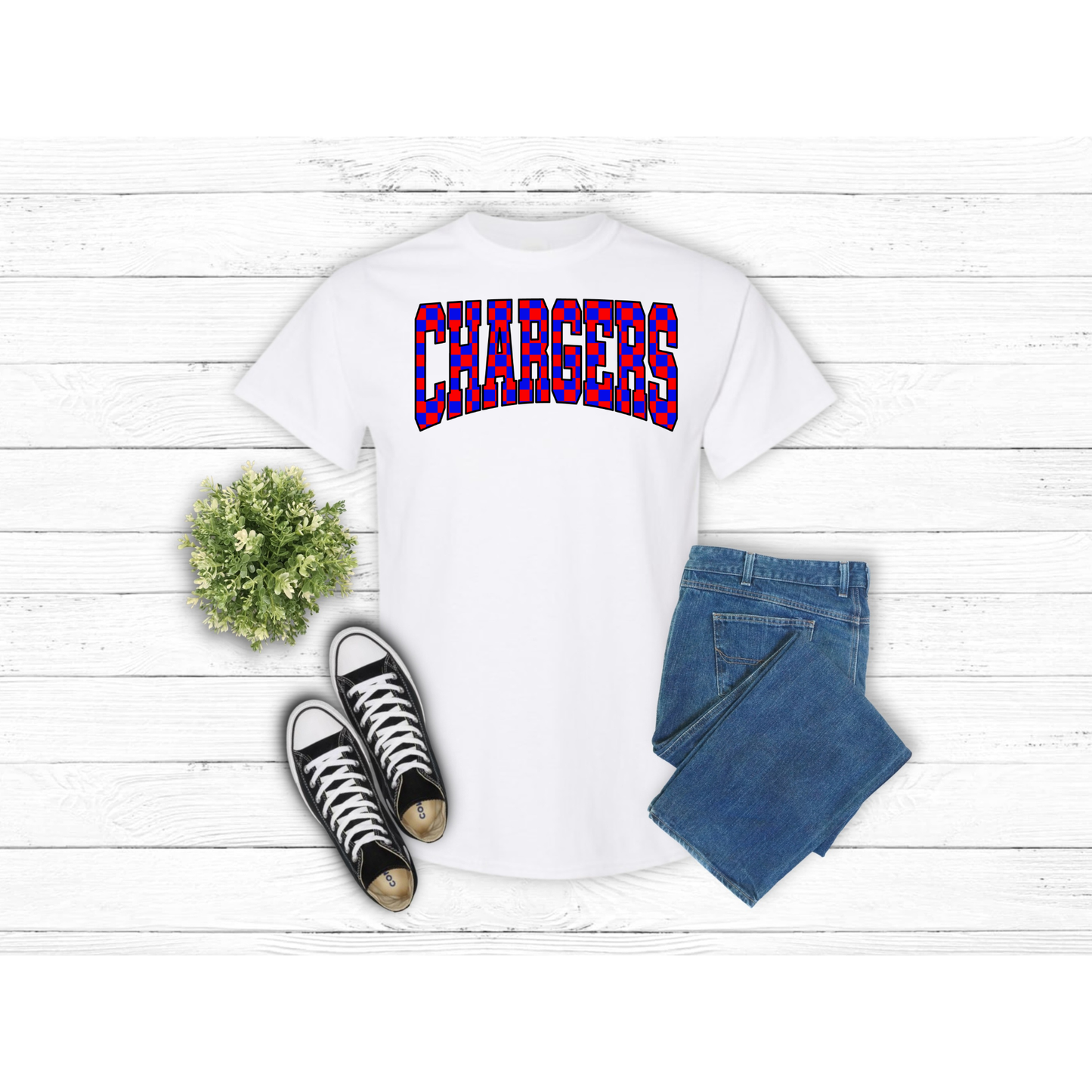 Checkered CHARGERS - T-Shirt