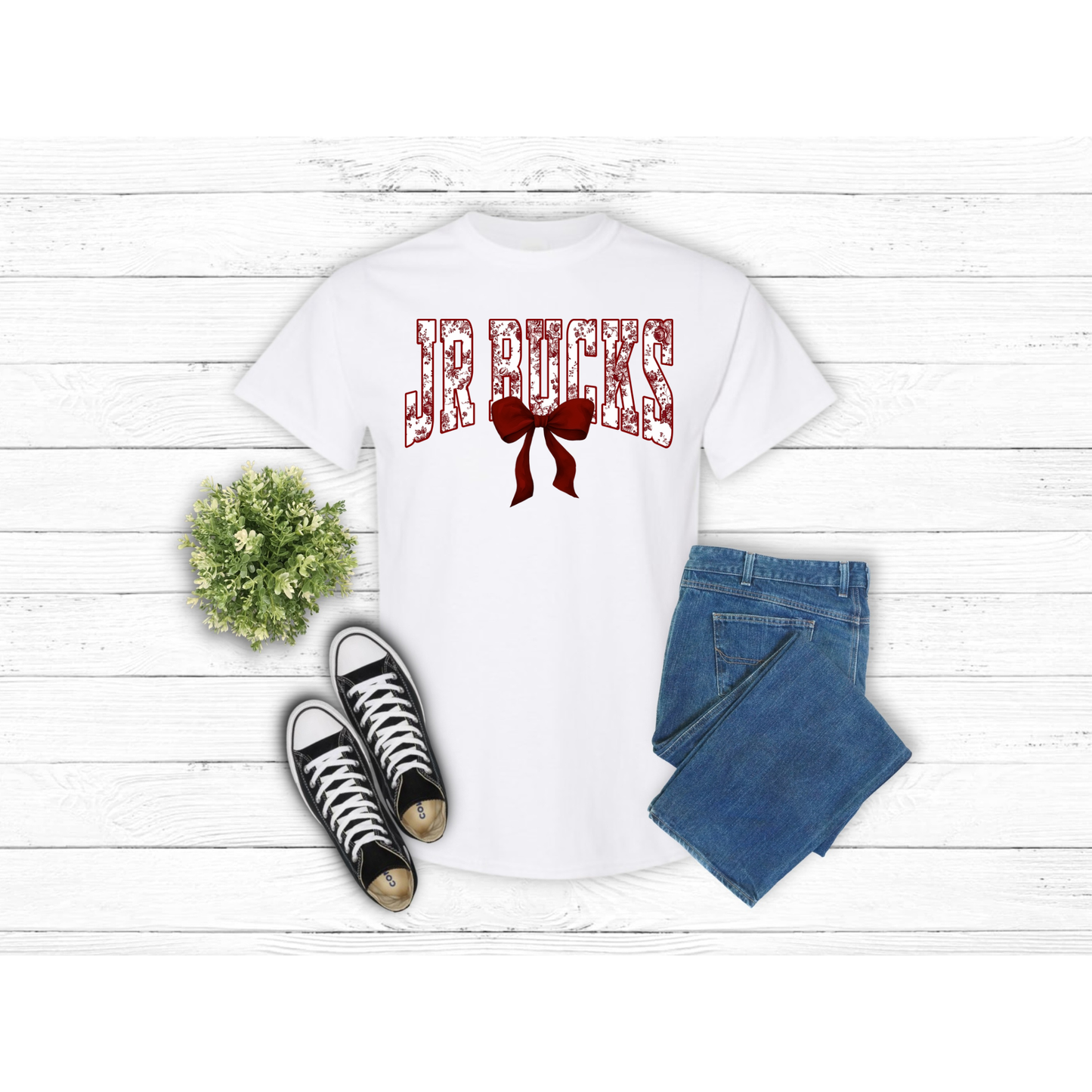 Jr Bucks Floral Maroon - T-Shirt