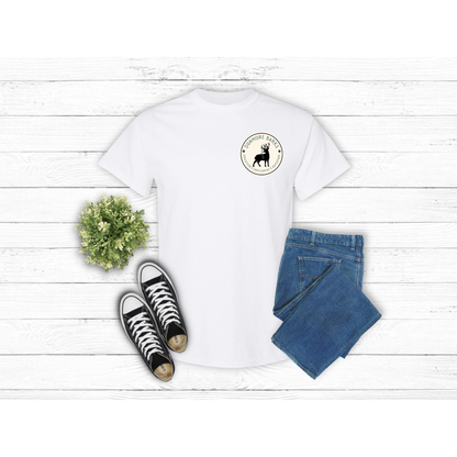 Adult Dunmore Barks Round Logo - T-Shirt