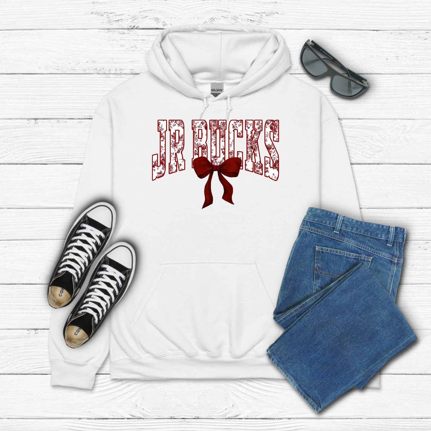 Jr Bucks Floral Maroon - Hoodie