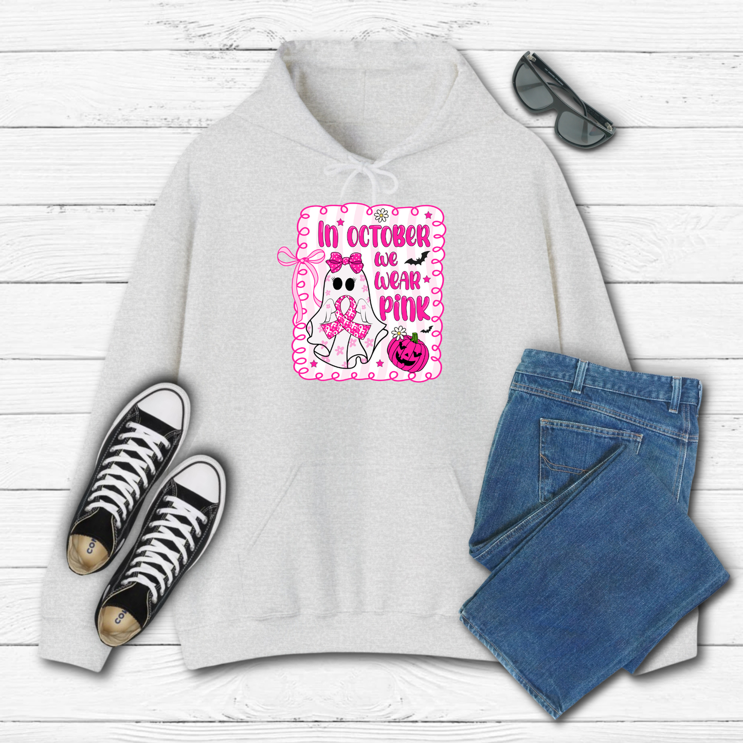 Cancer Ghost Wear Pink - Hoodie