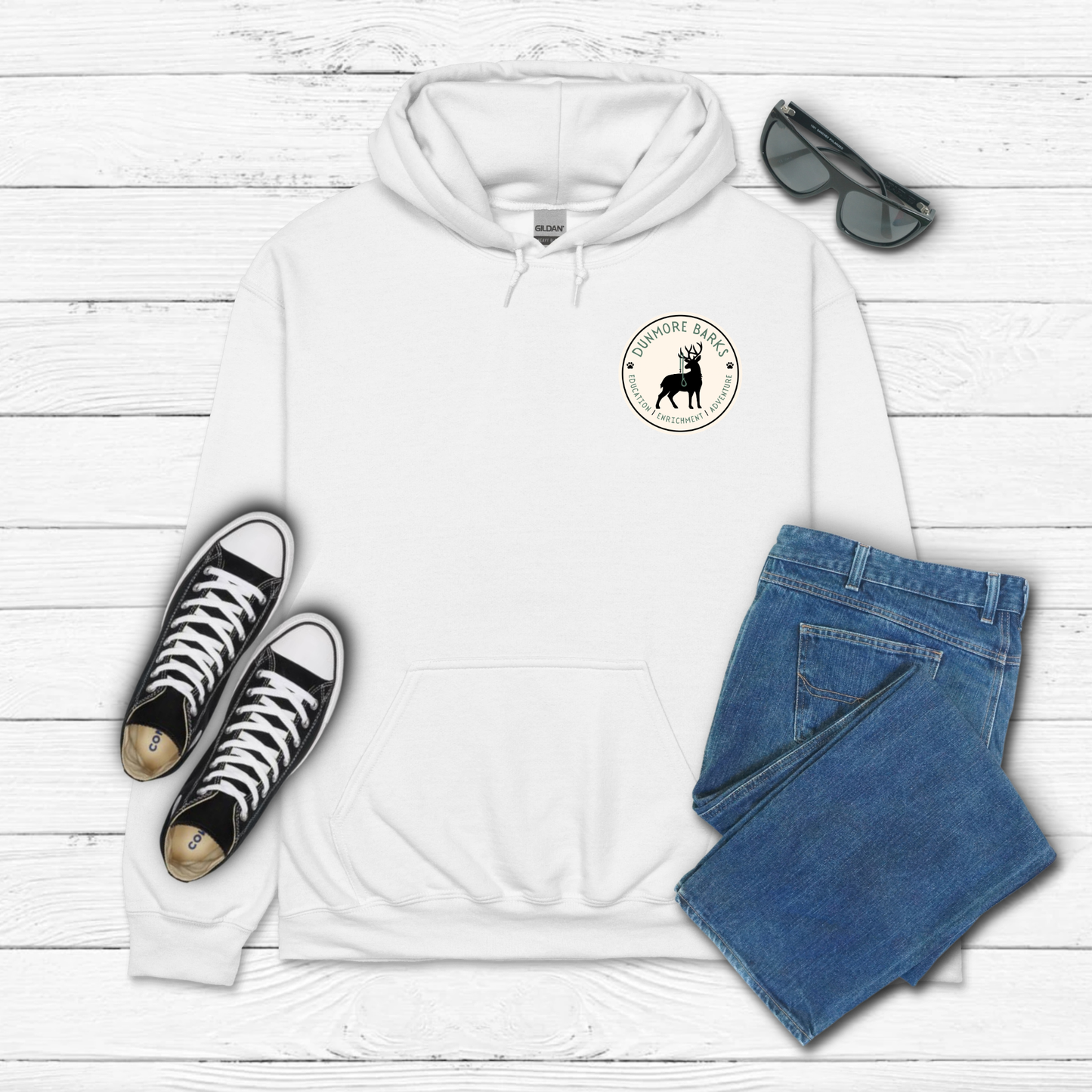 Dunmore Barks Round Logo - Hoodie