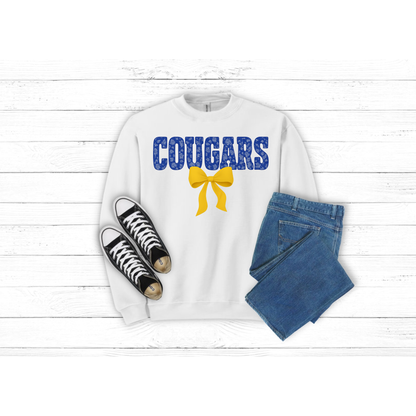Adult Floral COUGARS - Crewneck