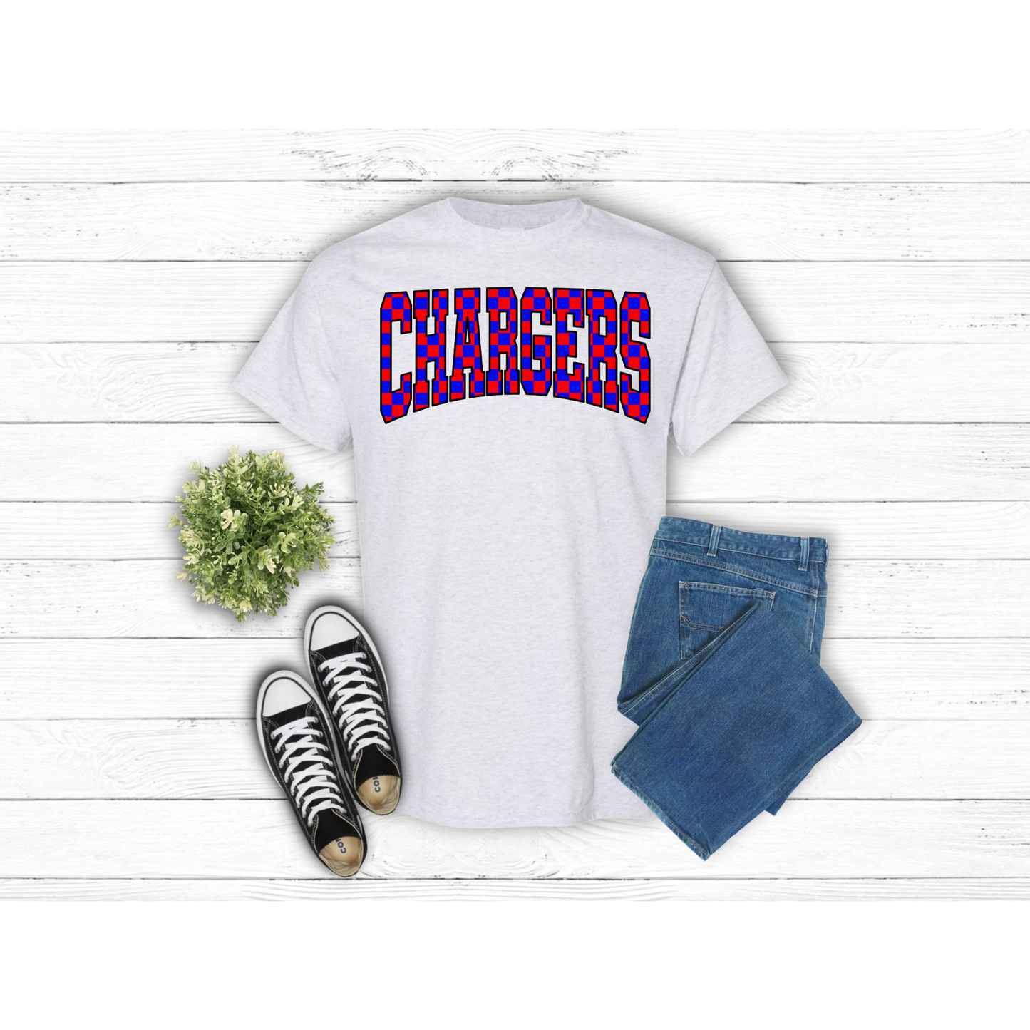 Checkered CHARGERS - T-Shirt