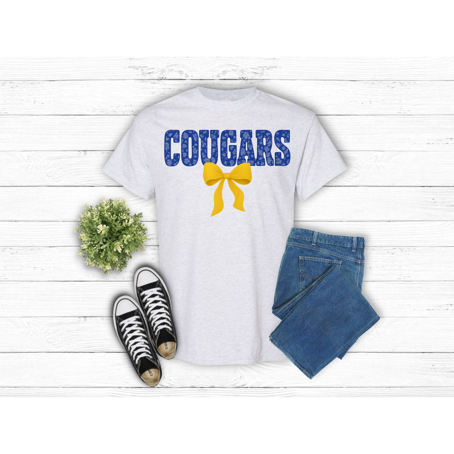 Adult Floral COUGARS - T-Shirt