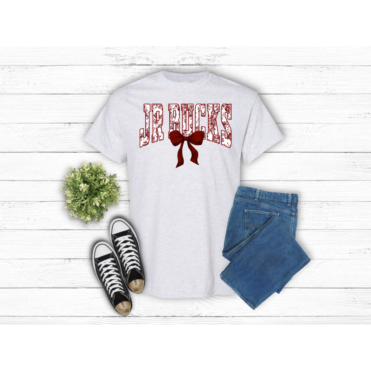 Jr Bucks Floral Maroon - T-Shirt