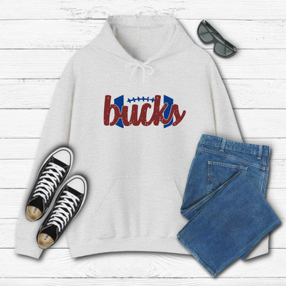 Adult Football w BUCKS inside - Hoodie