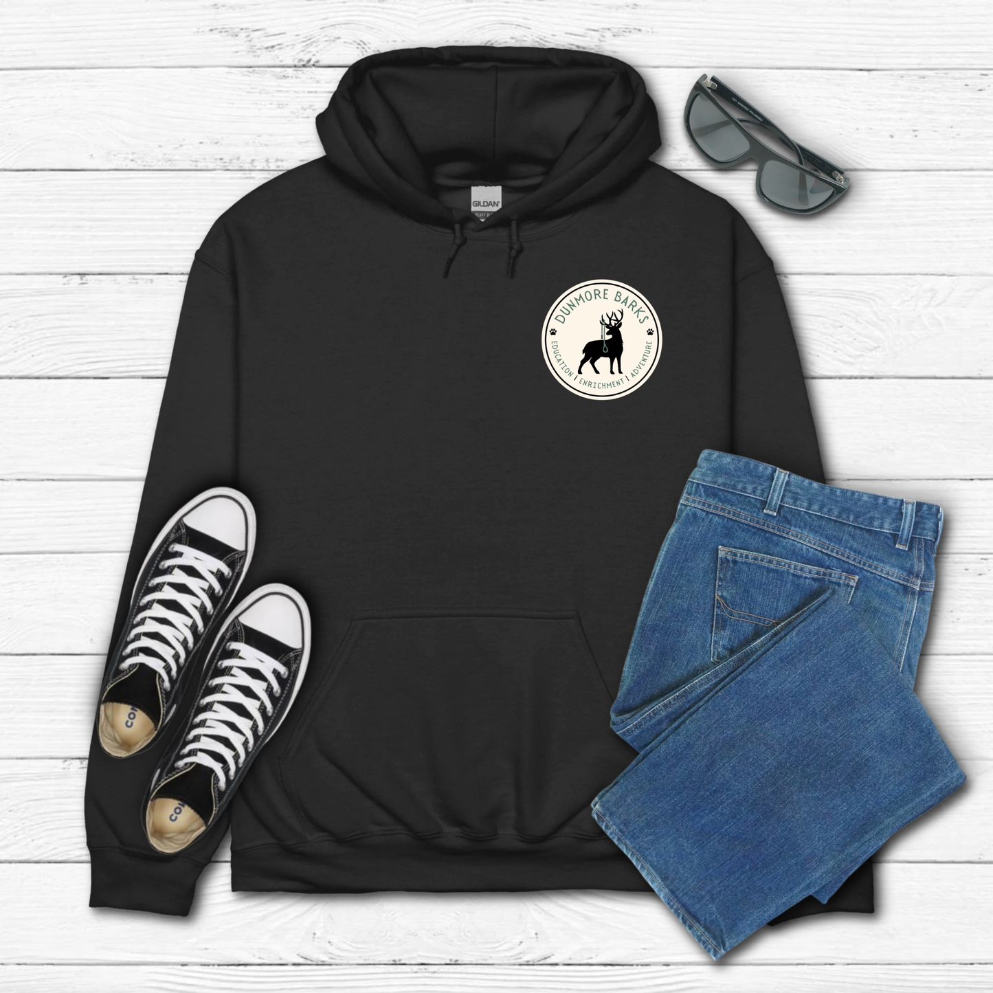 Dunmore Barks Round Logo - Hoodie