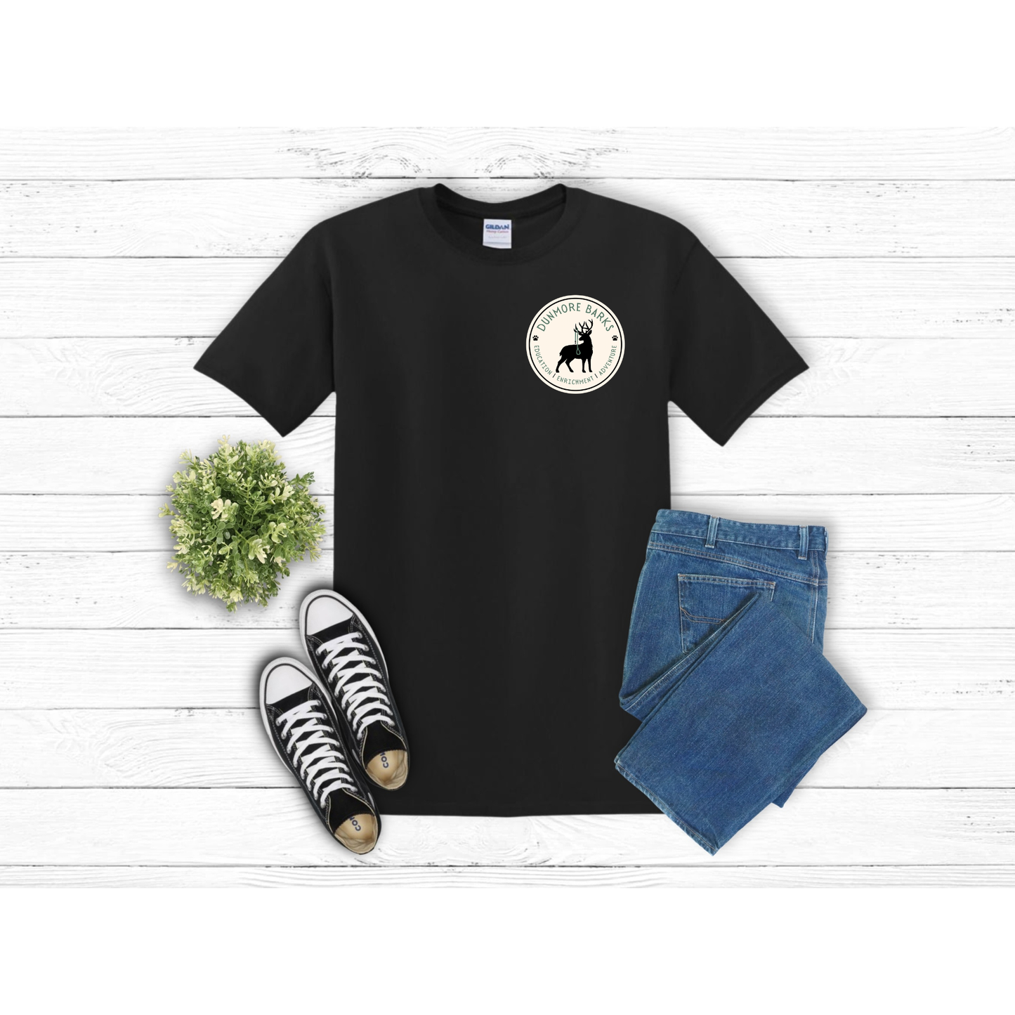 Dunmore Barks Round Logo - T-Shirt