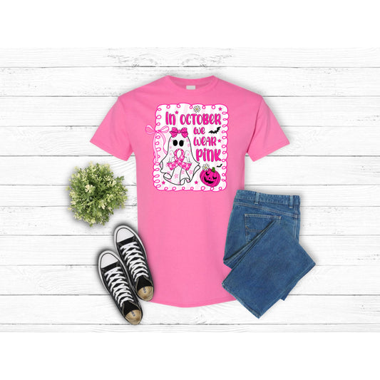 Cancer Ghost Wear Pink - T-Shirt