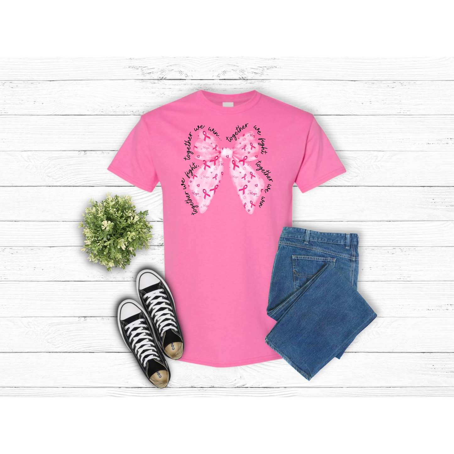 Cancer Together Bow - T-Shirt