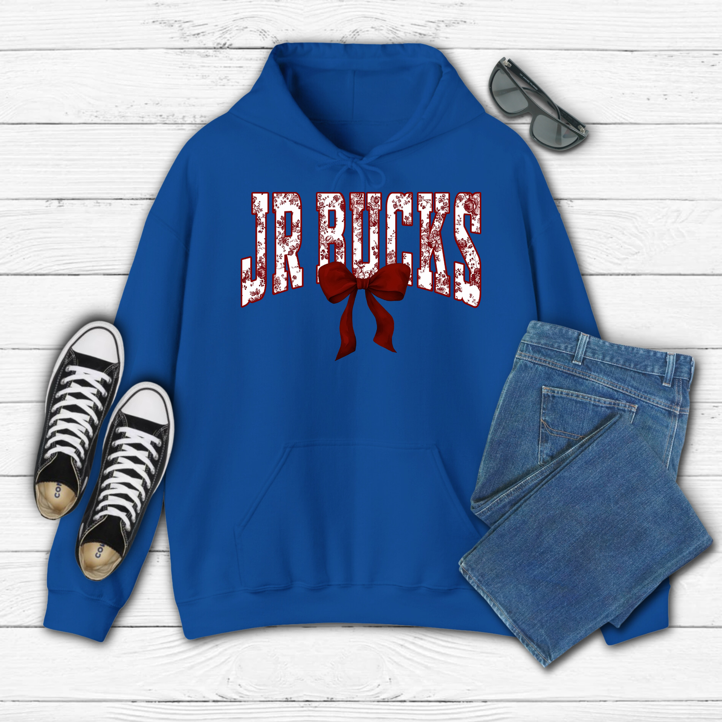 Jr Bucks Floral Maroon - Hoodie