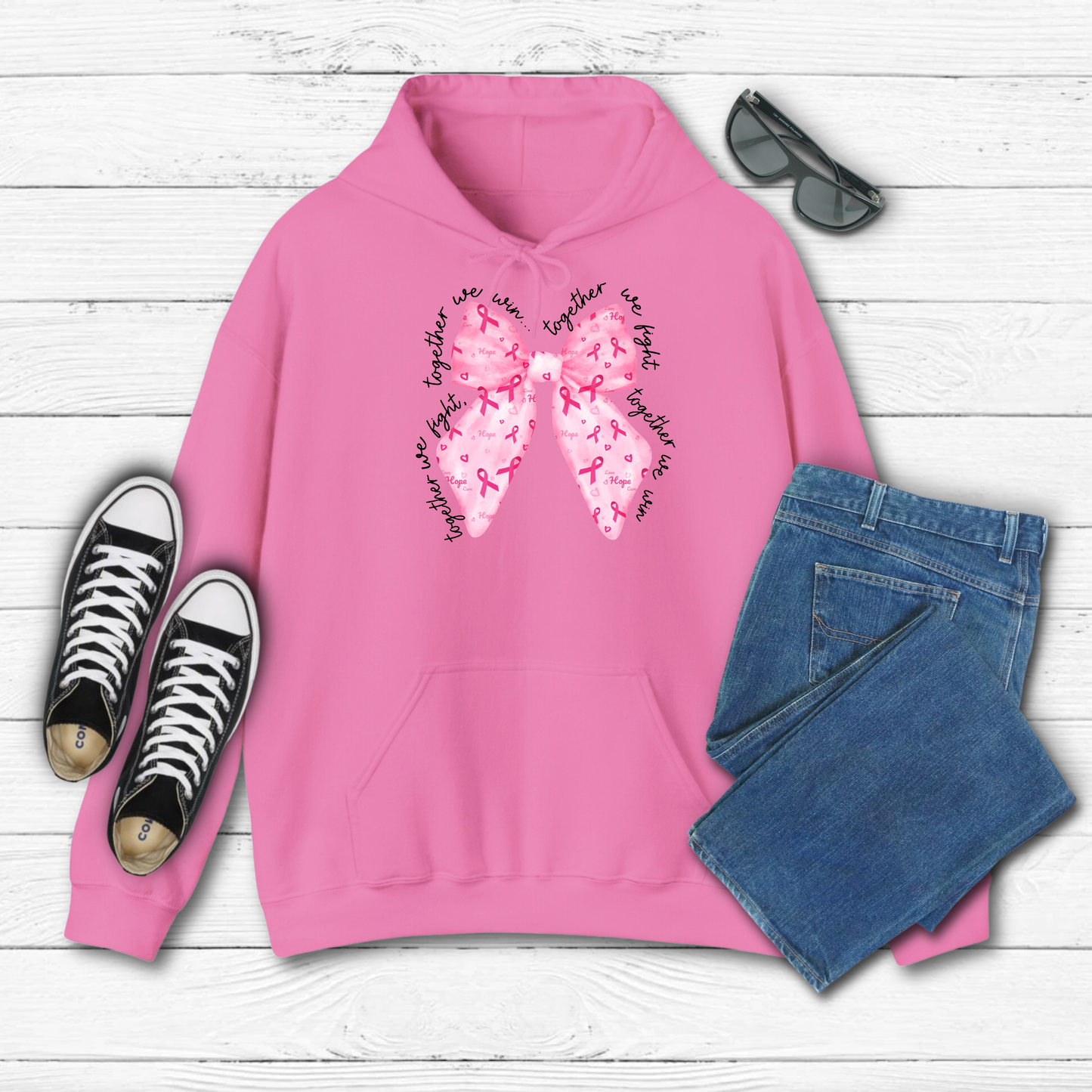 Cancer Together Bow - Hoodie