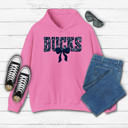Adult Blue Floral BUCKS - Hoodie