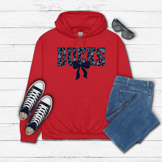 Blue Floral BUCKS - Hoodie