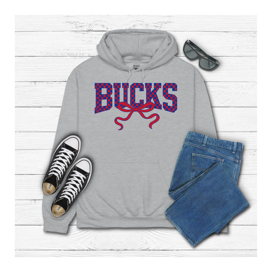 Checkered BUCKS with bow - Hoodie