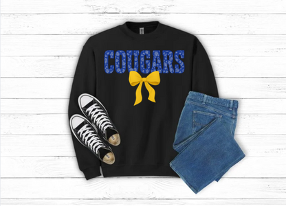 Adult Floral COUGARS - Crewneck
