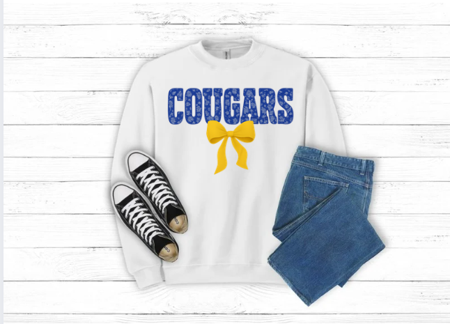Adult Floral COUGARS - Crewneck